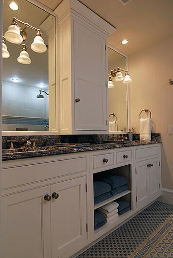 Chicago Bathroom Remodel - Open Vanity