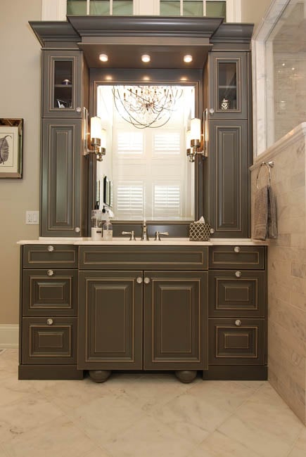 Bathroom Vanity Vs Cabinet, Standard Height Of Medicine Cabinet Above Vanity