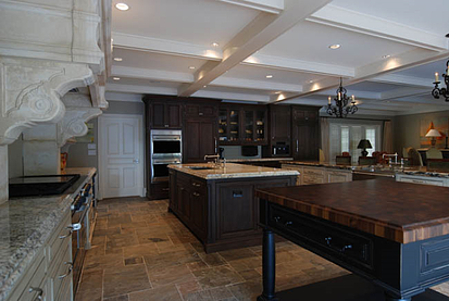 Luxury Kitchen Design - coffered ceiling