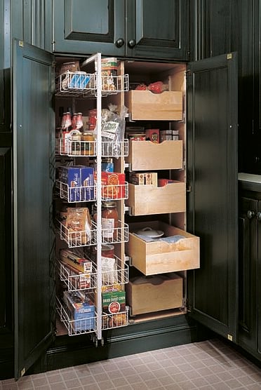 Custom Kitchen Cabinets - Pull Out Pantry Organizer