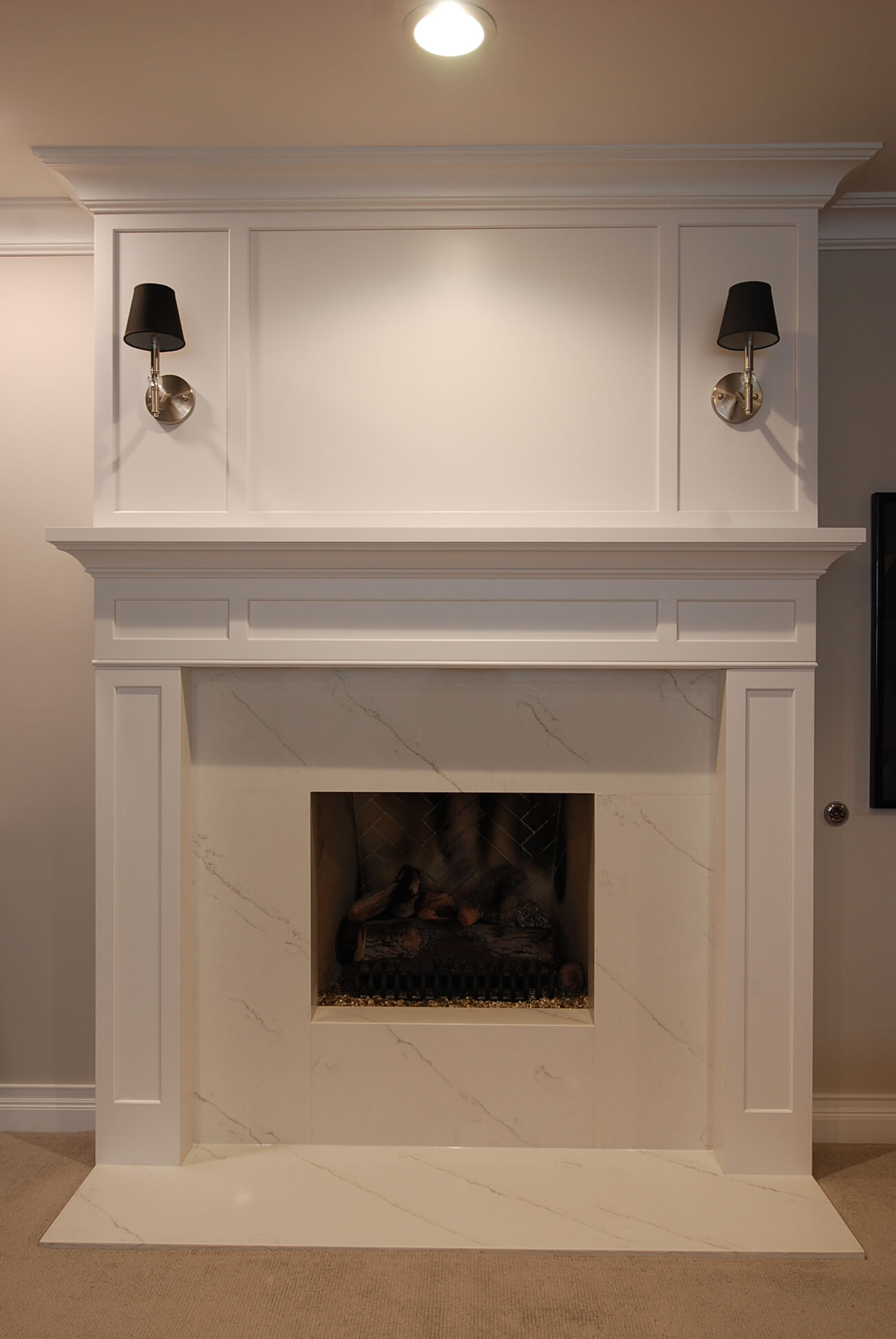 lower-level fireplace