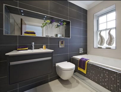 Chicago Bathroom Remodeling - Wall-Mounted Toilet