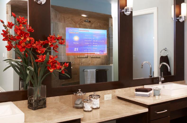 Chicago Bathroom Remodeling Ideas Electric Mirrors and TV Mirrors